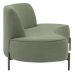 Sofá Orgânico 02 Lugares 150cm Argos Pés Titânio Linho Verde - CasaePoltrona