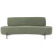 Sofá Orgânico 02 Lugares 150cm Argos Pés Titânio Linho Verde - CasaePoltrona