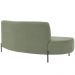 Sofá Orgânico 02 Lugares 150cm Argos Pés Titânio Linho Verde - CasaePoltrona