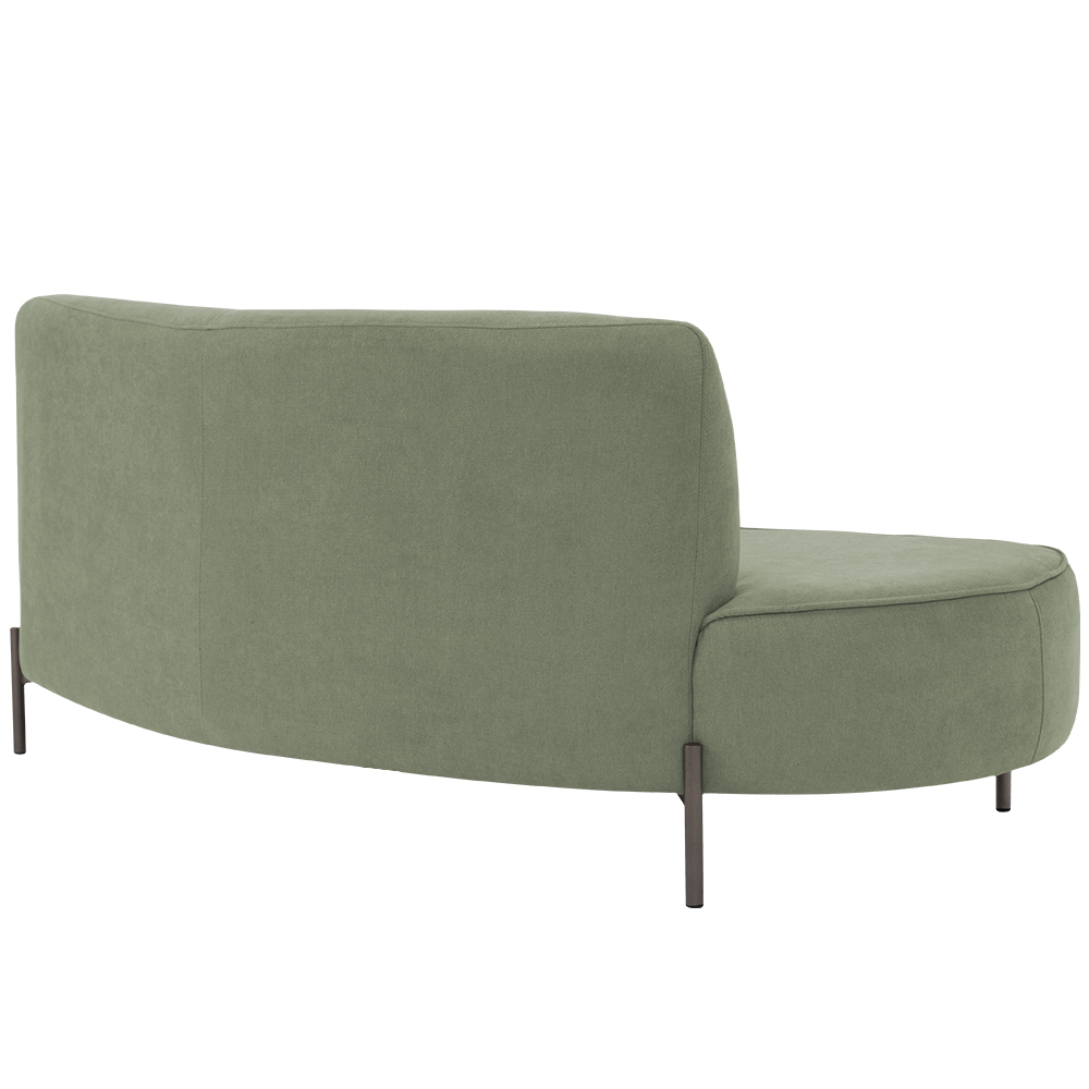 Sofá Orgânico 02 Lugares 150cm Argos Pés Titânio Linho Verde - CasaePoltrona