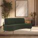 Sofá Orgânico 02 Lugares 150cm Argos Pés Titânio Linho Verde Musgo - Nexta Casa