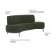 Sofá Orgânico 02 Lugares 150cm Argos Pés Titânio Linho Verde Musgo - Nexta Casa