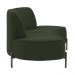 Sofá Orgânico 02 Lugares 150cm Argos Pés Titânio Linho Verde Musgo - Nexta Casa