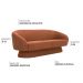 Sofá Sala de Estar 03 Lugares 180cm Liz Linho Terracota Suave - Nexta Casa
