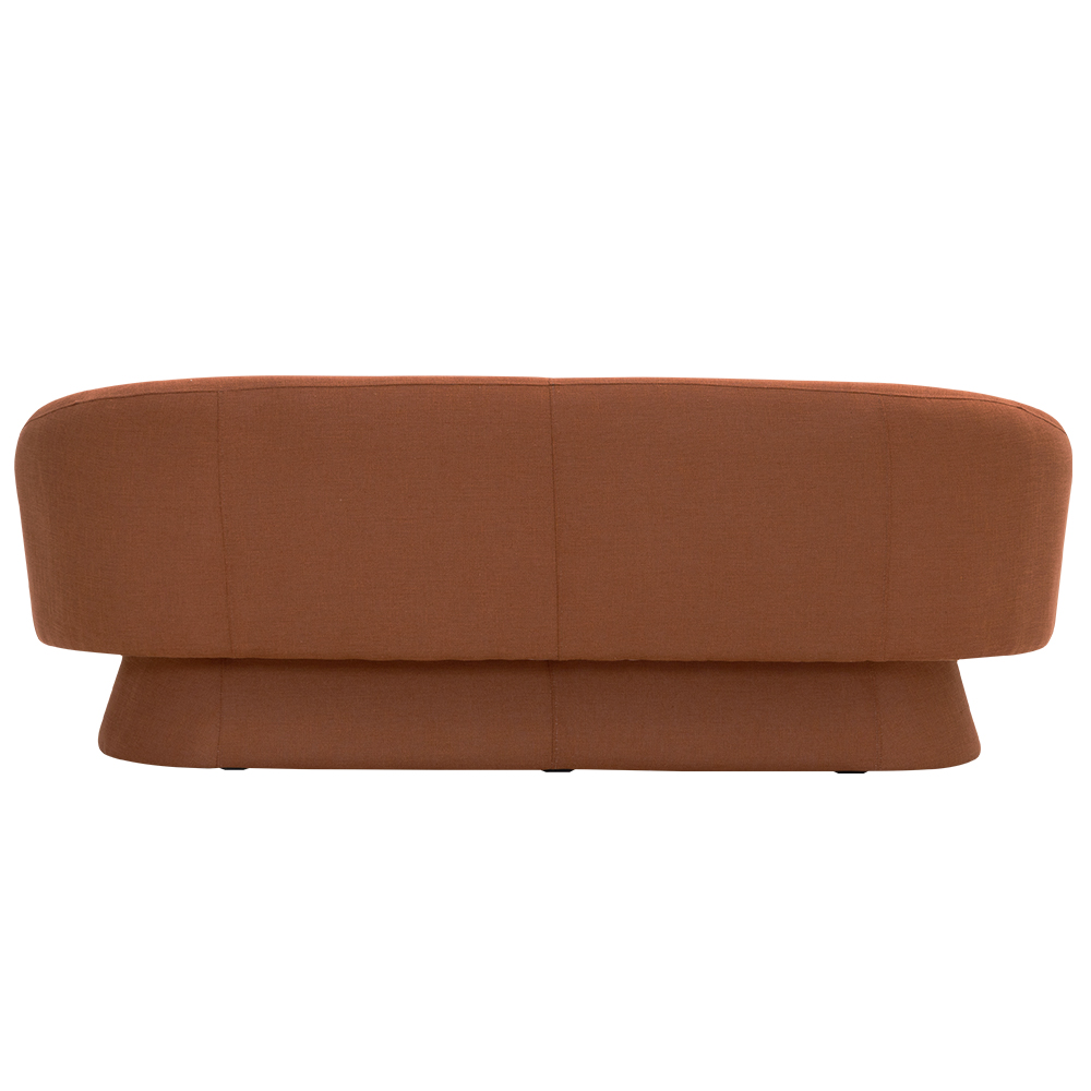 Sofá Sala de Estar 03 Lugares 180cm Liz Linho Terracota Suave - Nexta Casa