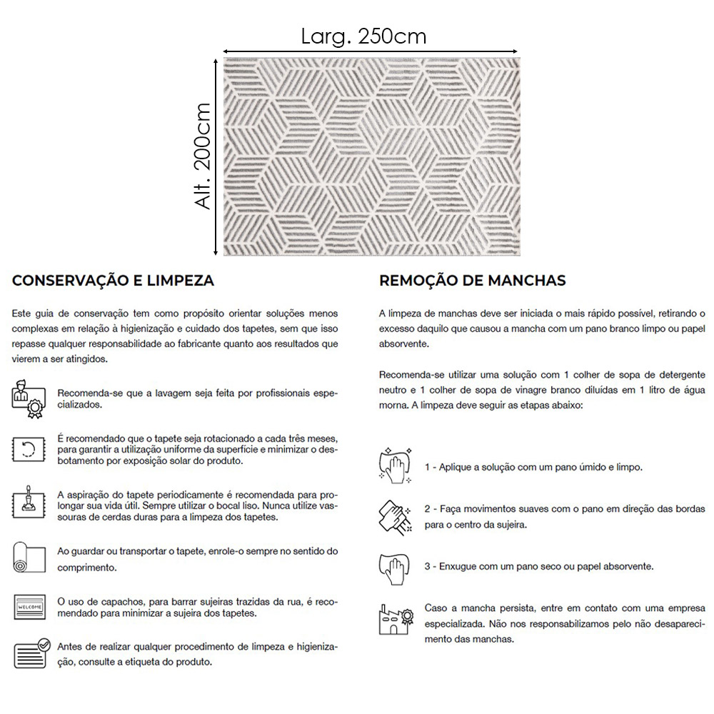 Tapete Retangular Decorativo para Sala Egípcio 2,00 x 2,50m - Nexta Casa
