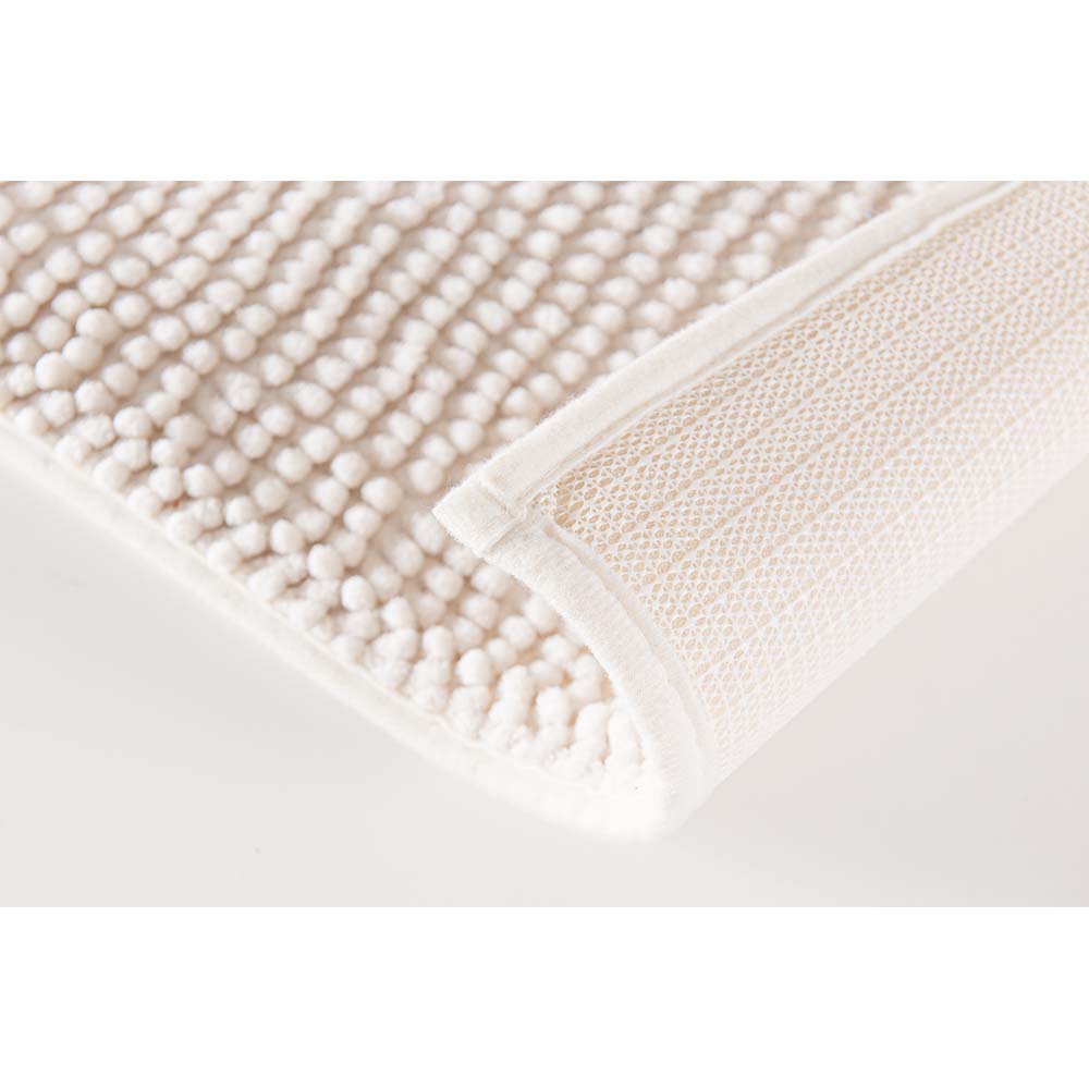 Tapete Banheiro Chenille Shaggy Smart Marfim 0,38X0,58M