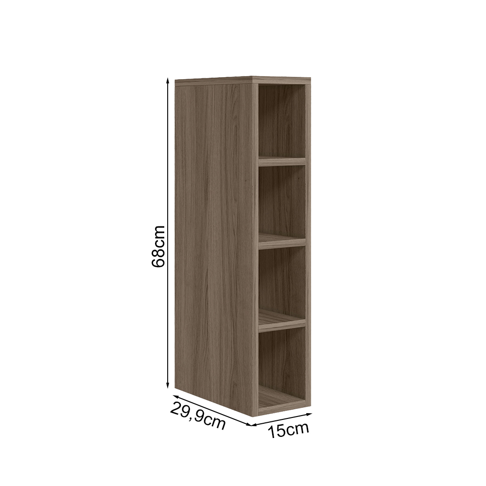 Aereo Nicho Garrafeiro MDF 15 cm Kali 12198 Carvalho Toq Nicioli