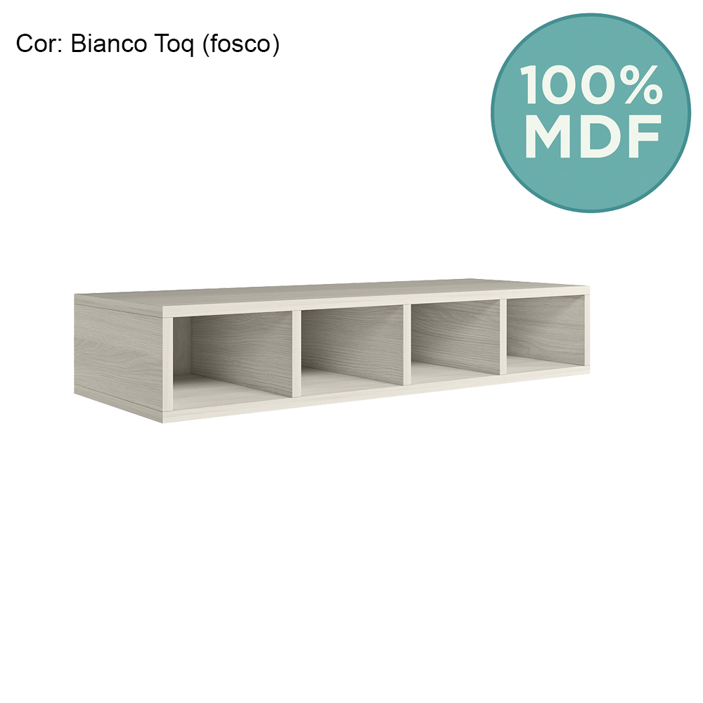 Aereo Nicho Garrafeiro MDF 80 cm Kali 16683 Bianco Toq Nicioli