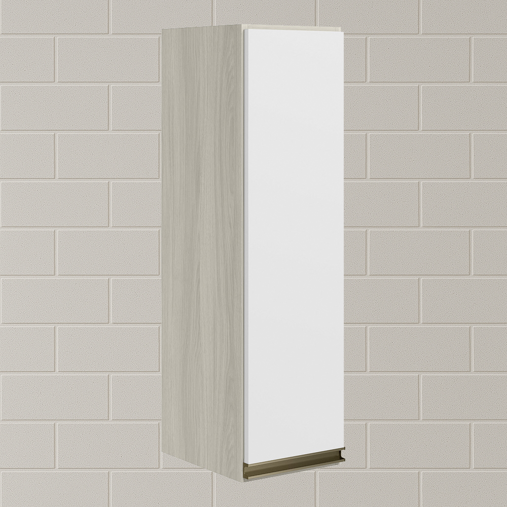 Armario Aereo 1 Porta MDF 25 cm Kali 12200 Bianco Toq Branco Uv Nicioli