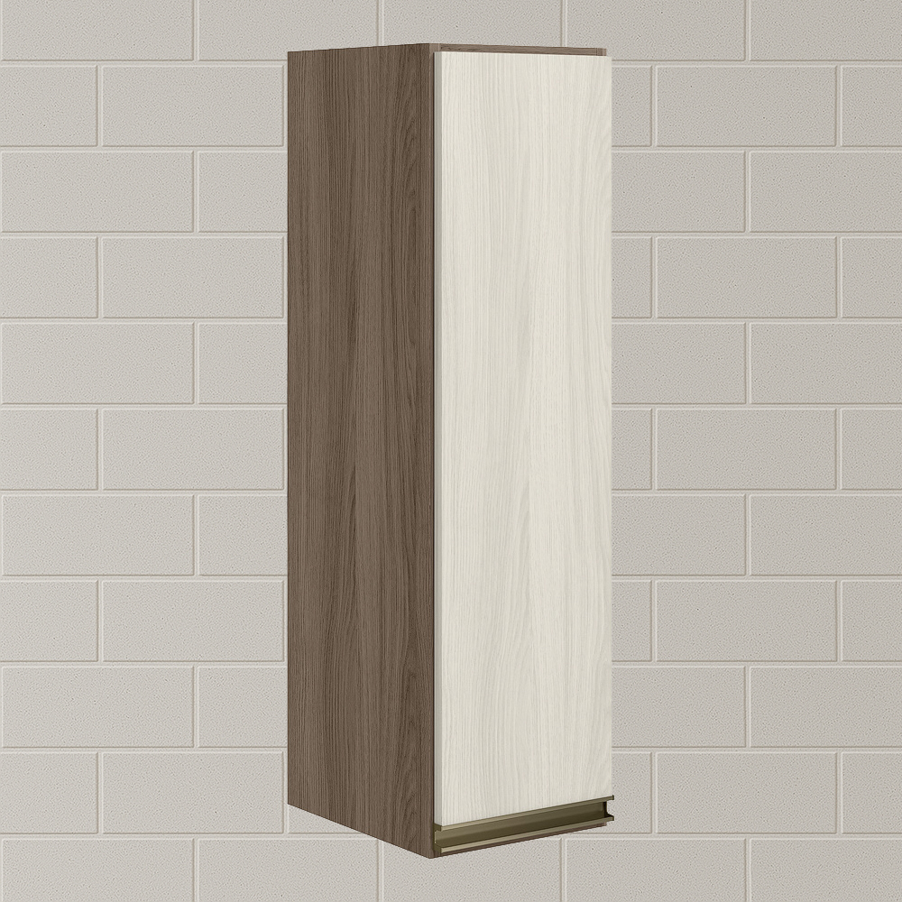 Armario Aereo 1 Porta MDF 25 cm Kali 12200 Carvalho Toq Bianco Toq Nicioli
