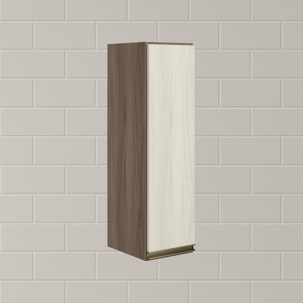 Armario Aereo 1 Porta MDF 25 cm Kali 12200 Carvalho Toq Bianco Toq Nicioli