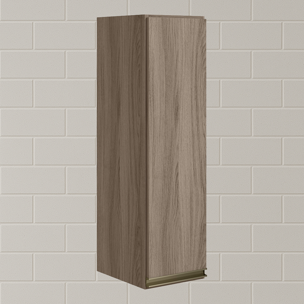 Armario Aereo 1 Porta MDF 25 cm Kali 12200 Carvalho Toq Carvalho Toq Nicioli