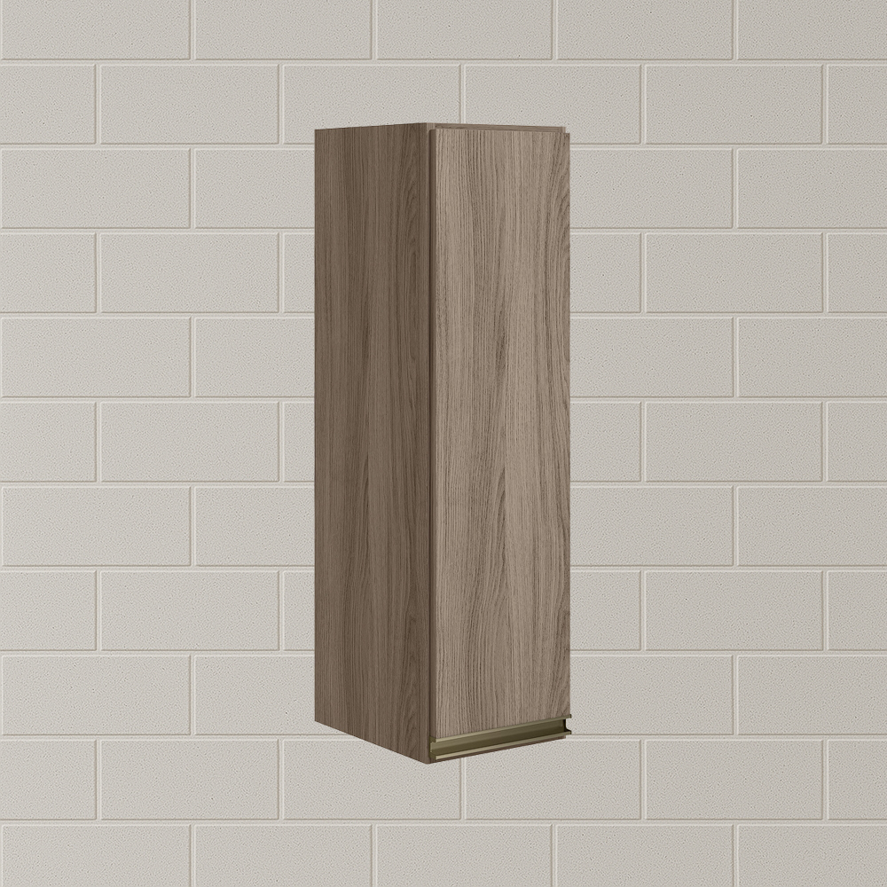 Armario Aereo 1 Porta MDF 25 cm Kali 12200 Carvalho Toq Carvalho Toq Nicioli
