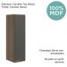 Armario Aereo 1 Porta MDF 25 cm Kali 12200 Carvalho Toq Chumbo Nicioli