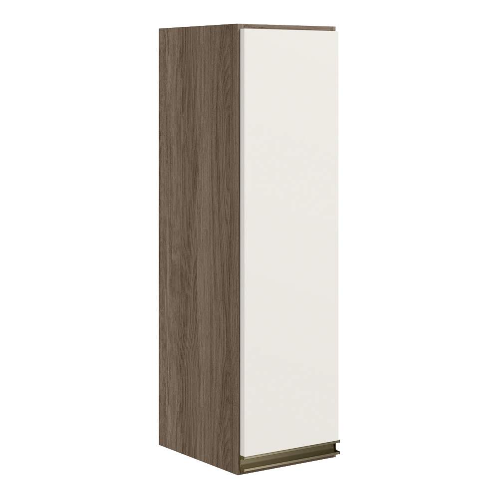 Armario Aereo 1 Porta MDF 25 cm Kali 12200 Carvalho Toq Off White Cetim Nicioli