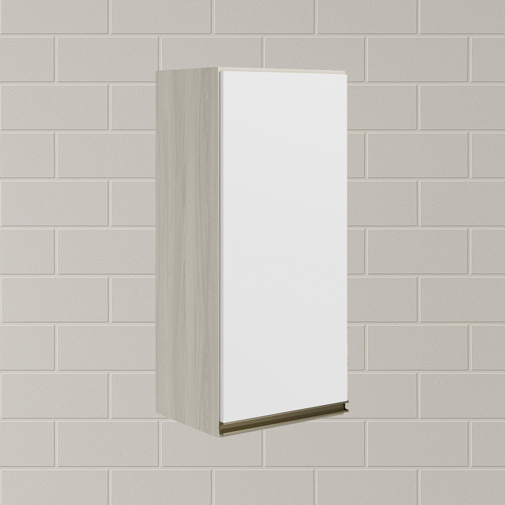 Armario Aereo 1 Porta MDF 30 cm Kali 12201 Bianco Toq Branco Uv Nicioli