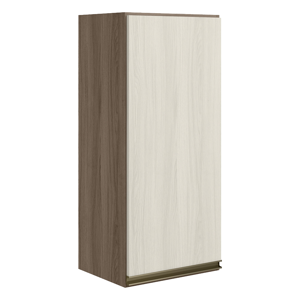 Armario Aereo 1 Porta MDF 30 cm Kali 12201 Carvalho Toq Bianco Toq Nicioli