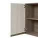 Armario Aereo 1 Porta MDF 30 cm Kali 12201 Carvalho Toq Bianco Toq Nicioli