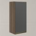 Armario Aereo 1 Porta MDF 30 cm Kali 12201 Carvalho Toq Chumbo Nicioli