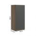 Armario Aereo 1 Porta MDF 30 cm Kali 12201 Carvalho Toq Chumbo Nicioli