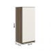 Armario Aereo 1 Porta MDF 30 cm Kali 12201 Carvalho Toq Off White Cetim Nicioli
