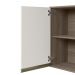 Armario Aereo 1 Porta MDF 30 cm Kali 12201 Carvalho Toq Off White Cetim Nicioli