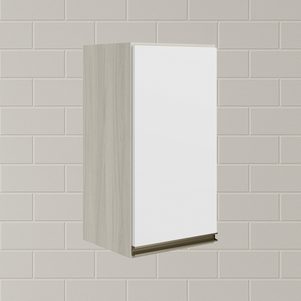 Armario Aereo 1 Porta MDF 35 cm Kali 16089 Bianco Toq Branco Uv Nicioli