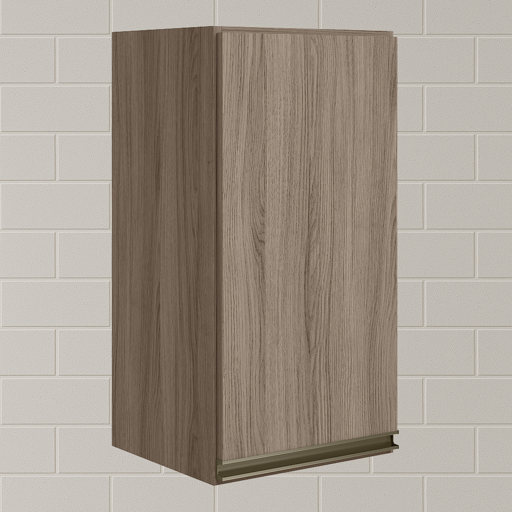 Armario Aereo 1 Porta MDF 35 cm Kali 16089 Carvalho Toq Carvalho Toq Nicioli