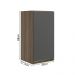 Armario Aereo 1 Porta MDF 35 cm Kali 16089 Carvalho Toq Chumbo Nicioli