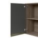 Armario Aereo 1 Porta MDF 35 cm Kali 16089 Carvalho Toq Chumbo Nicioli