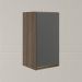 Armario Aereo 1 Porta MDF 35 cm Kali 16089 Carvalho Toq Chumbo Nicioli