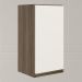 Armario Aereo 1 Porta MDF 35 cm Kali 16089 Carvalho Toq Off White Cetim Nicioli
