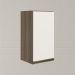 Armario Aereo 1 Porta MDF 35 cm Kali 16089 Carvalho Toq Off White Cetim Nicioli