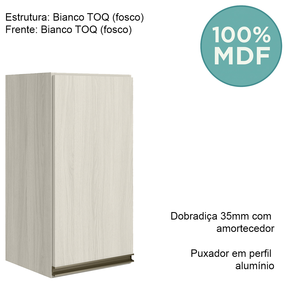Armario Aereo 1P MDF 40 cm Kali 12202 Bianco Toq Bianco Toq Nicioli