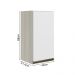 Armario Aereo 1P MDF 40 cm Kali 12202 Bianco Toq Branco Uv Nicioli
