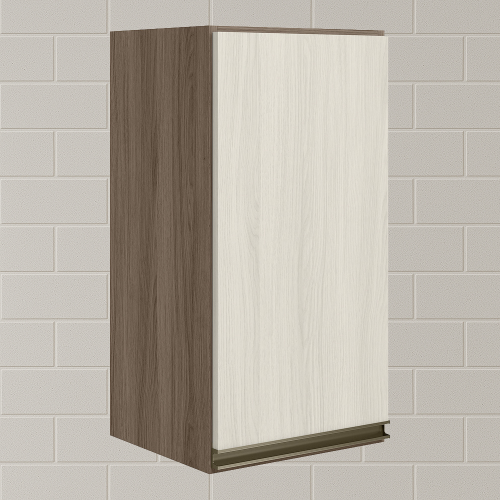 Armario Aereo 1P MDF 40 cm Kali 12202 Carvalho Toq Bianco Toq Nicioli