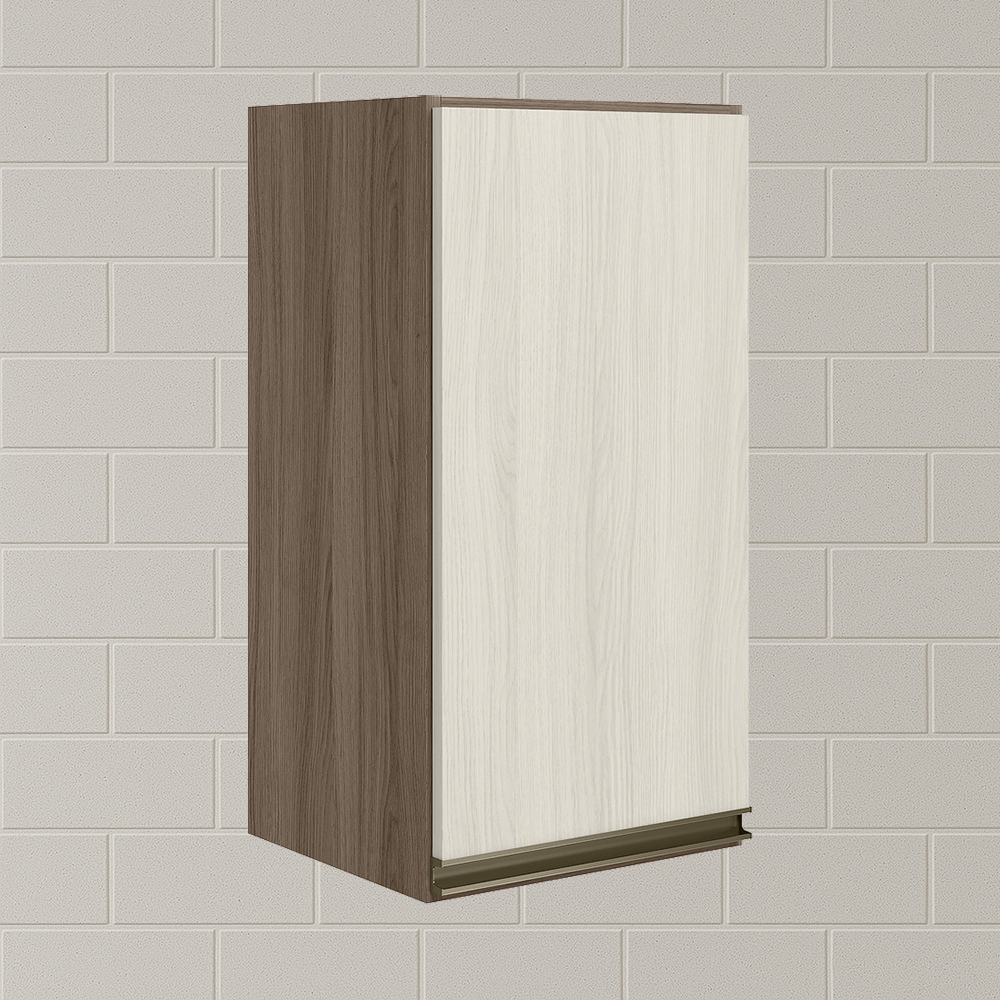 Armario Aereo 1P MDF 40 cm Kali 12202 Carvalho Toq Bianco Toq Nicioli
