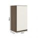 Armario Aereo 1P MDF 40 cm Kali 12202 Carvalho Toq Off White Cetim Nicioli