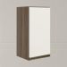 Armario Aereo 1P MDF 40 cm Kali 12202 Carvalho Toq Off White Cetim Nicioli