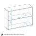 Armario Aereo 2 PT 80 cm 16980 Freijo Off White Cristal Nicioli