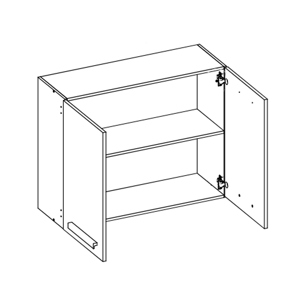 Armario Aereo 2 PT 80 cm 16980 Freijo Off White Cristal Nicioli