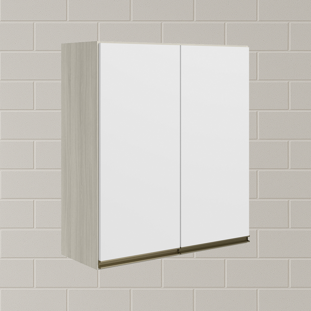 Armario Aereo 2 Portas MDF 60 cm Kali 12205 Bianco Toq Branco Uv Nicioli