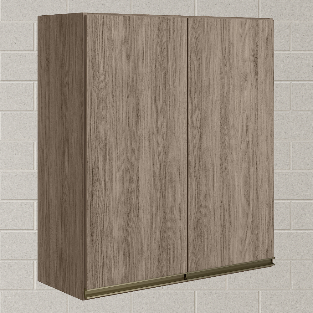 Armario Aereo 2 Portas MDF 60 cm Kali 12205 Carvalho Toq Carvalho Toq Nicioli