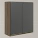 Armario Aereo 2 Portas MDF 60 cm Kali 12205 Carvalho Toq Chumbo Nicioli