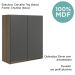 Armario Aereo 2 Portas MDF 60 cm Kali 12205 Carvalho Toq Chumbo Nicioli