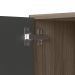 Armario Aereo 2 Portas MDF 60 cm Kali 12205 Carvalho Toq Chumbo Nicioli