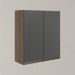 Armario Aereo 2 Portas MDF 60 cm Kali 12205 Carvalho Toq Chumbo Nicioli