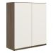 Armario Aereo 2 Portas MDF 60 cm Kali 12205 Carvalho Toq Off White Cetim Nicioli