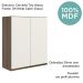 Armario Aereo 2 Portas MDF 60 cm Kali 12205 Carvalho Toq Off White Cetim Nicioli
